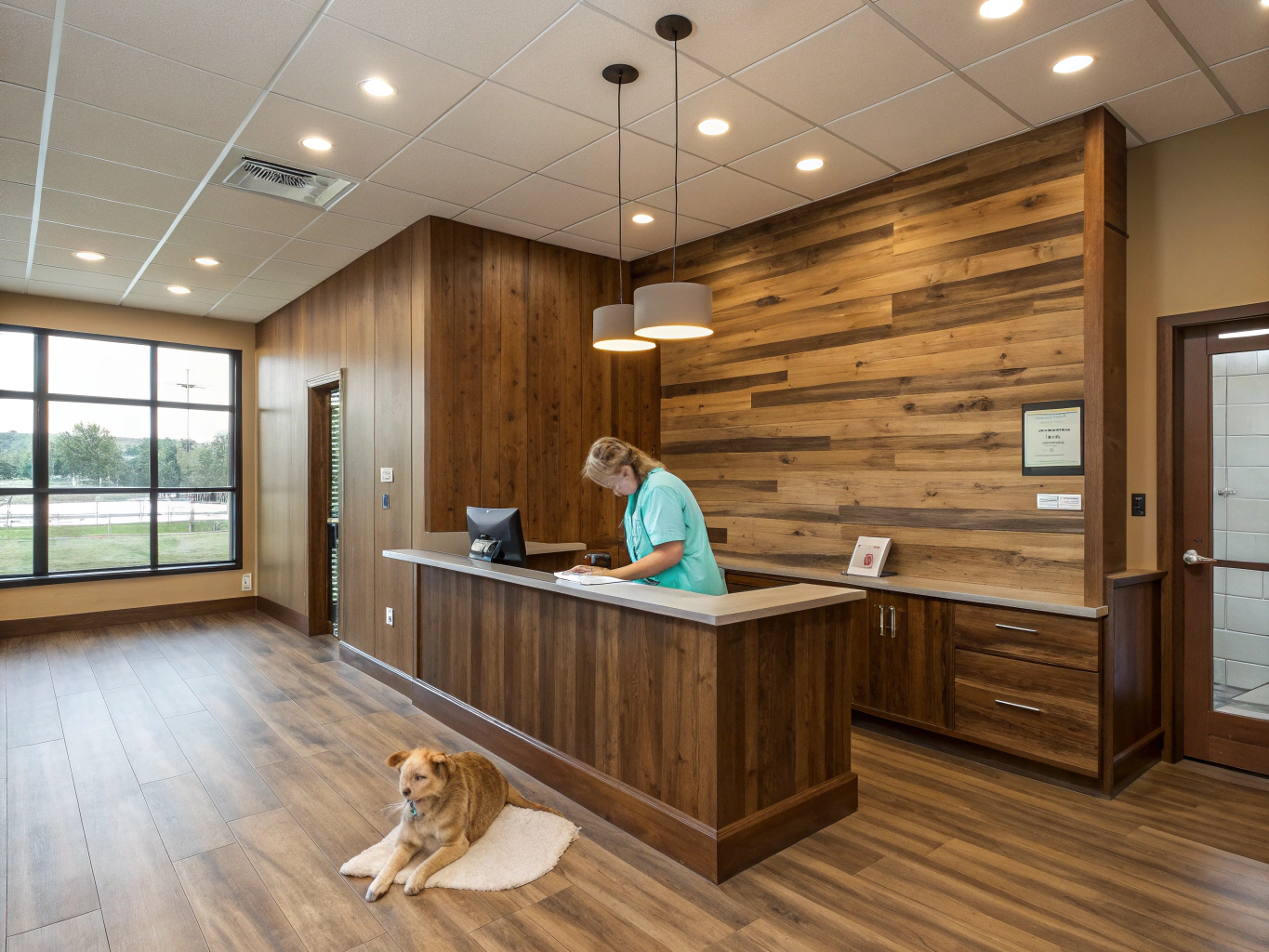 Modern and serene interior of City Pet Care